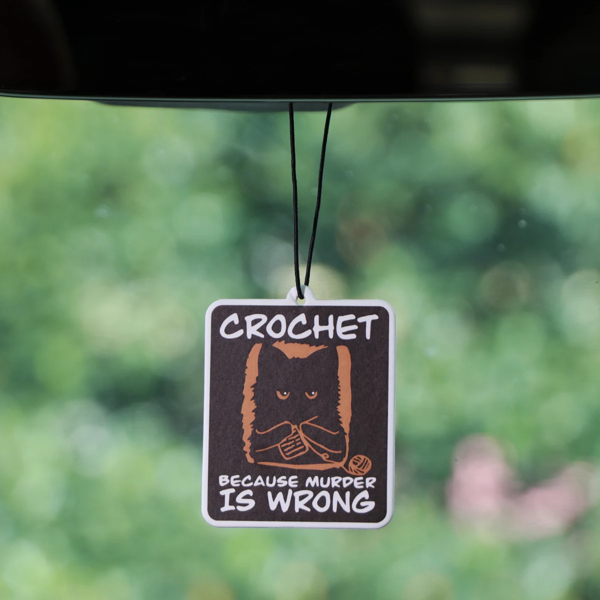 

Cute Crochet Black Cat Car Aromatherapy Tablets Car Interior Fragrance Pendant Air Freshener Rearview Mirror Hanging Decoration