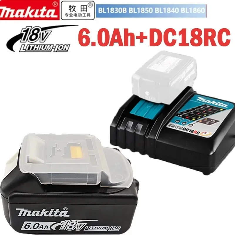 

100% originale Makita 6Ah per batteria Makita 18V, batteriamakita 18 V, batteria al litio sostitutiva BL1830B BL1850B BL1840.