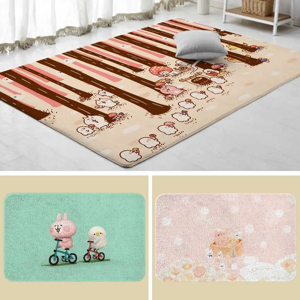 K-Kanahei Kawaii Floor Mats Home Laundry Rug Carpet For Living Room Decor Lounge Area Anti-slip Foot Mat Entrance Doormat