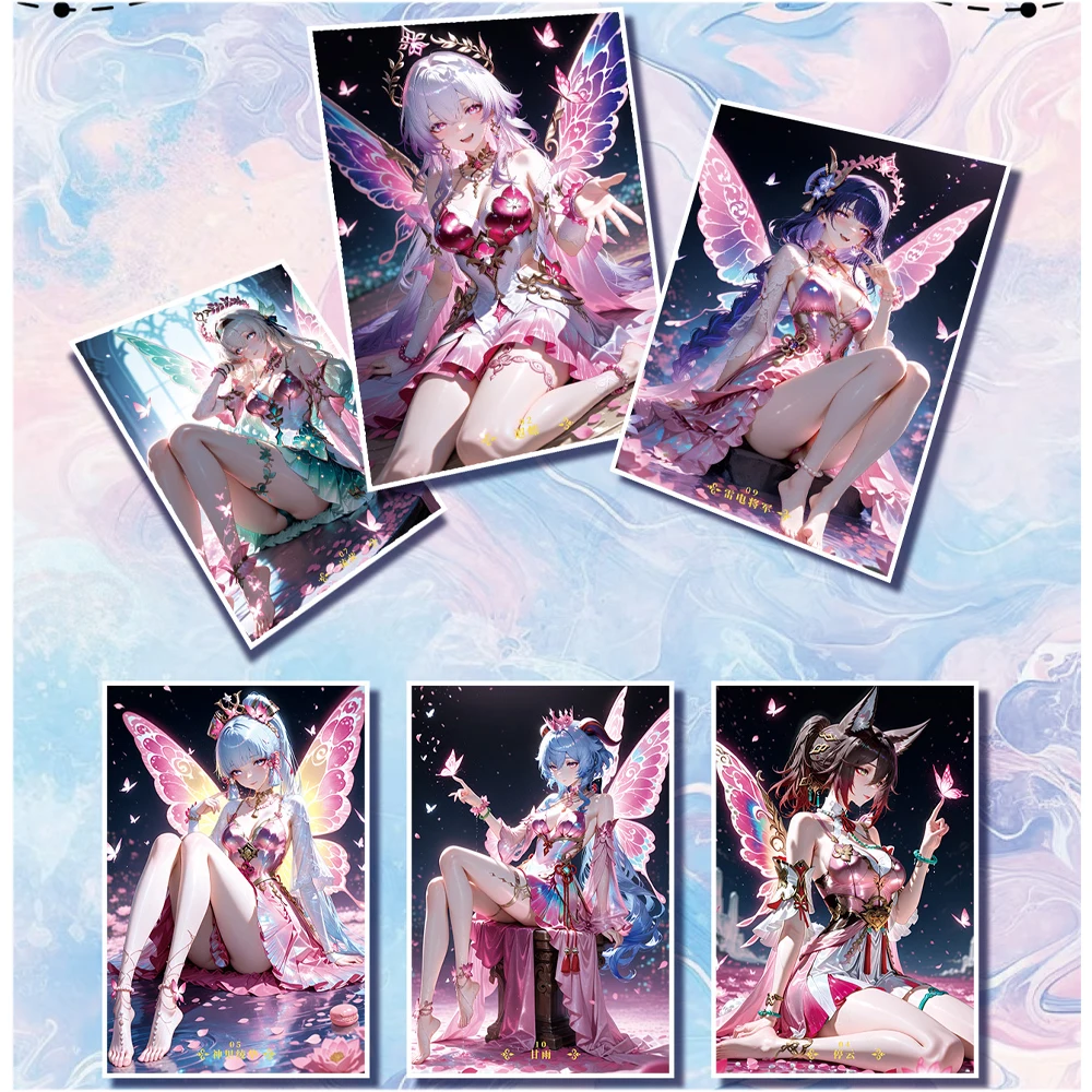 2025 Nowe Słodkie Stare A4 Akrylowe Płyty Bogini Historia Waifu Kolekcja Kart Waifu ACG TCG Booster Box Binder Hobby Prezenty