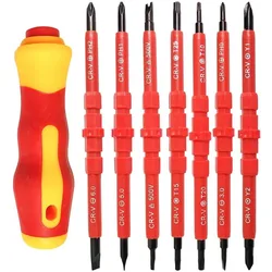 14 In 1 VDE Insulated Screwdriver Set 1000V Slotted Phillips Screw Driver Bits Kit with Tester Pen Electricians Hand Tools