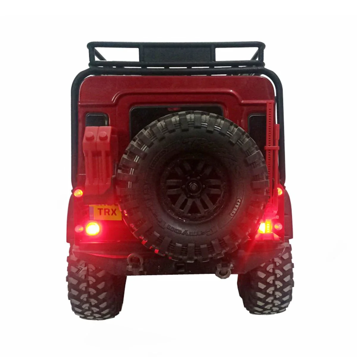 Front Rear TRX4 LED Lights Kit Chassis Searchlight Warning Light Headlight for 1/10 RC Crawler Defender TRX-4 Stock Body Upgrade