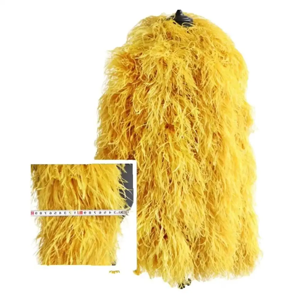

2 Meter Colorful 20Ply Ostrich Feathers Boa for Crafts Wedding Carnival Party Ladys Clothing Dress Sewing Plume Shawl Scarf Dec