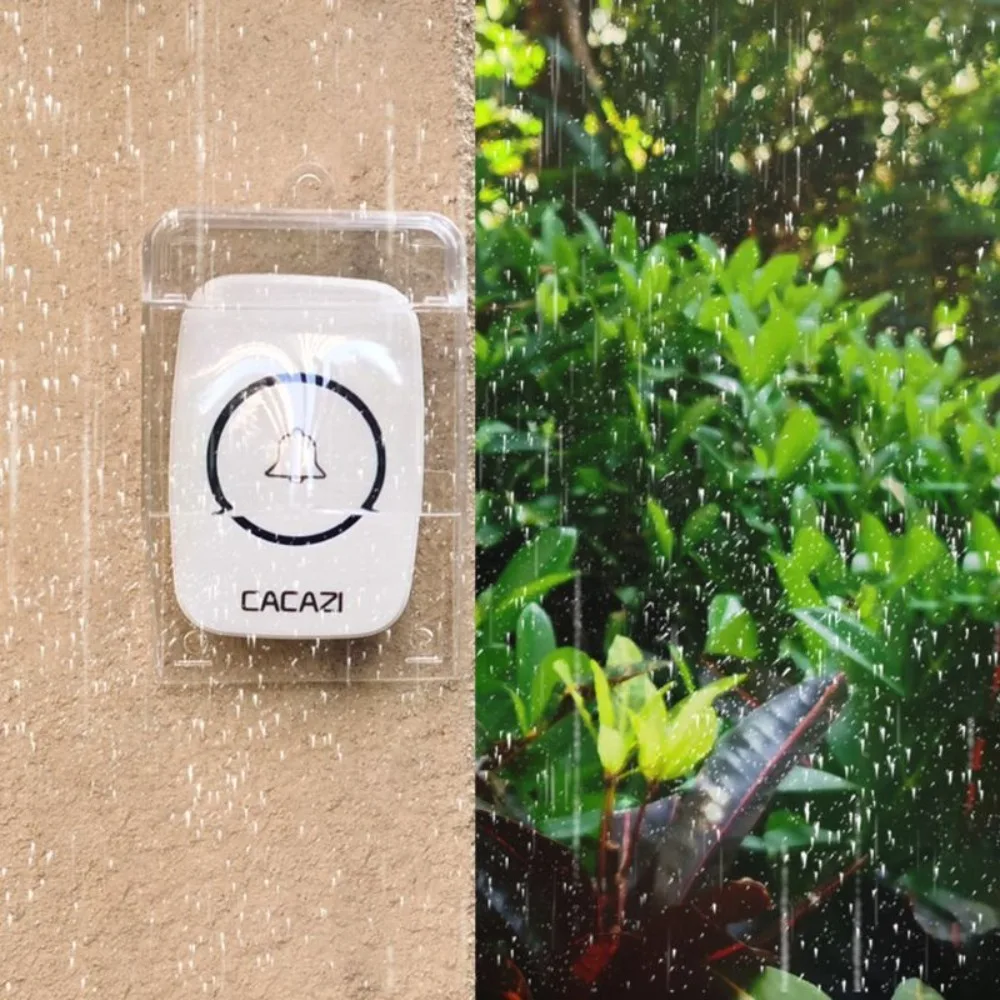 New Outdoor Doorbell Ring Protector Smart Door Bell Protector Bell Chime Cover Waterproof Wireless Doorbell Cover For CACAZI