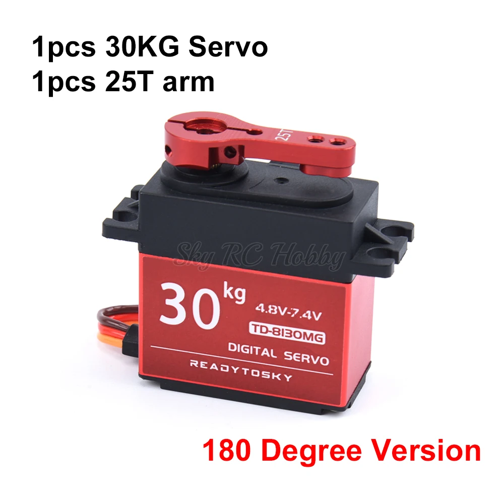 Waterdichte 20KG 25KG 30kg 35kg 40KG 60KG Servo's 180 270 360 Graden Grote koppel Digitale Servo Metalen Tandwielen 25T Arm Voor RC Auto