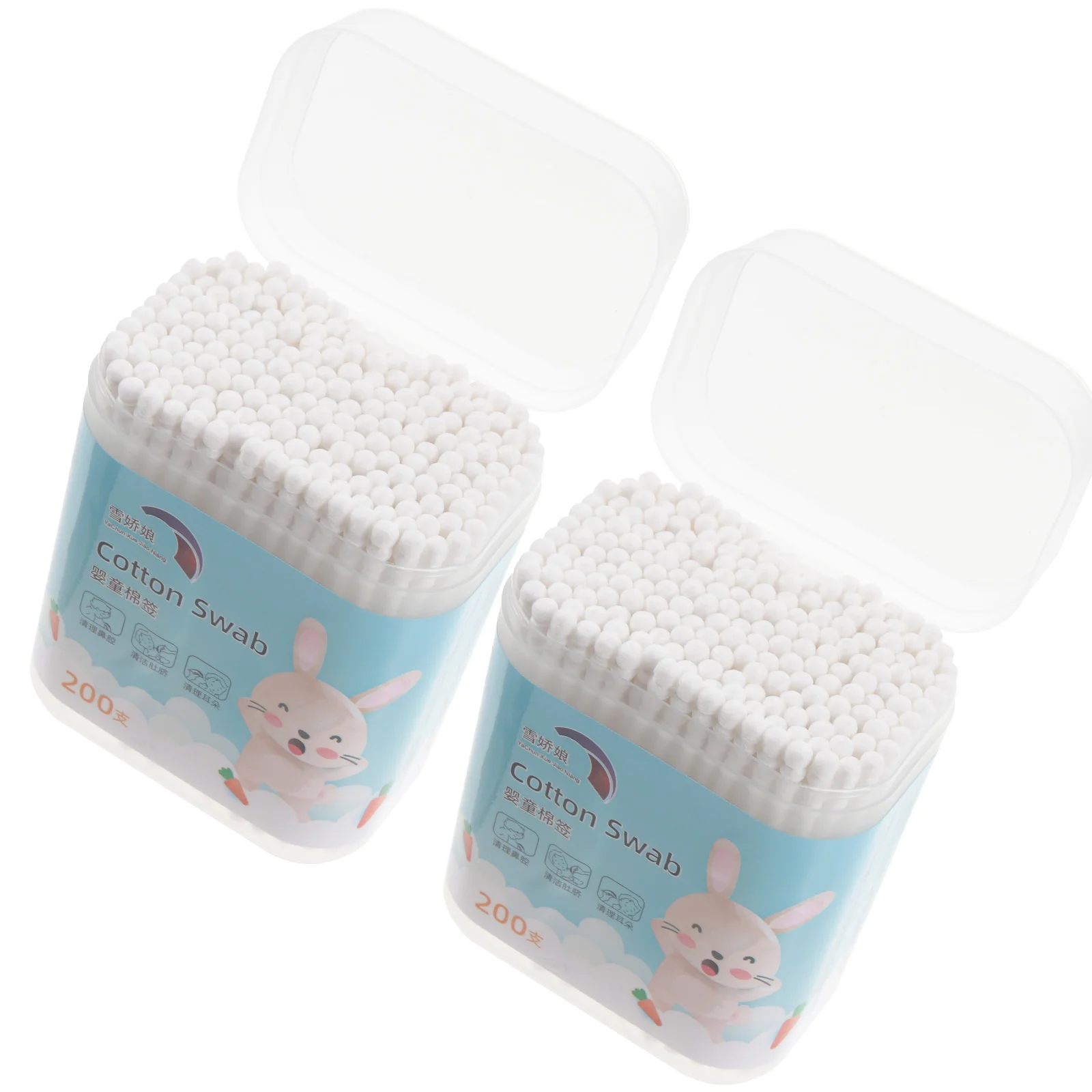 400 PCS/2 Cotton Swab Baby Accessories Buds Swabs for Kids Ear Make up Care Absorbent Balls Girl