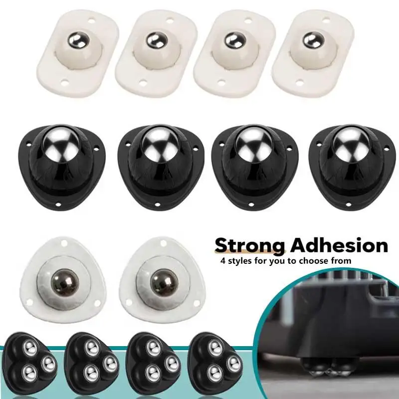 4/8/12pcs Universal Wheels for Home Appliances, Adhesive Appliance Casters, Smooth and Quiet Sliding, Rotatable, Adhesive Caster