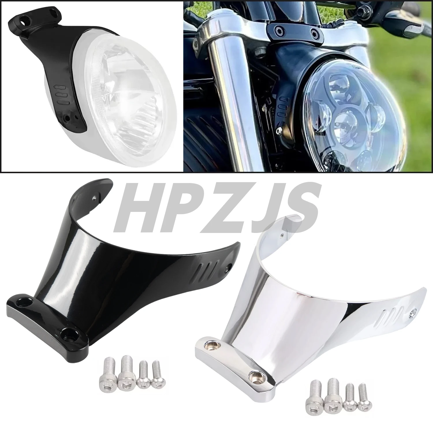 Motorcycle Front Headlight Bracket Mount For Harley V-Rod Muscle VRSCF VRSCAW Anniversary VRSCA 2002-Up Aluminium Black/Chrome