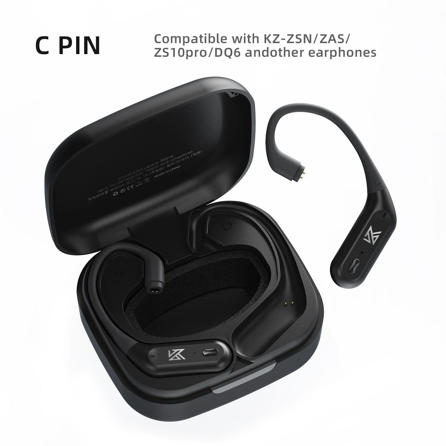 

KZ AZ09 Pro Upgrade Wireless Headphones Bluetooth-compatible 5.4 Cable Wireless Ear Hook B/C PIN Connector With Charging Case