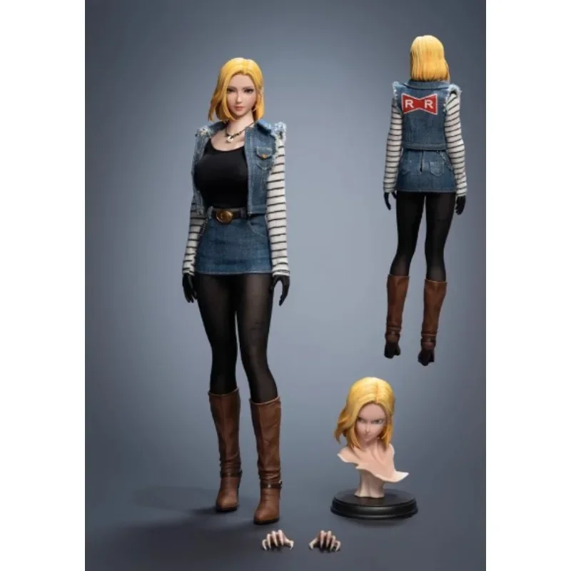 Iminitoys M024 1/6 Scale Casual Vintage Clothes Long Sleeves Denim Shorts Boots with Head Carved for 12