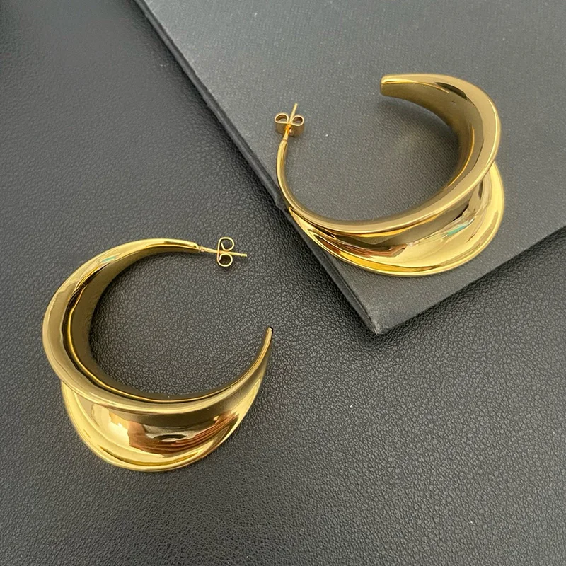 

2024 Brand New In Bohemian Long Dangle Earrings Vintage Elegant Jewellery Gold Plated Luxury Hoops Woman Trend 2024