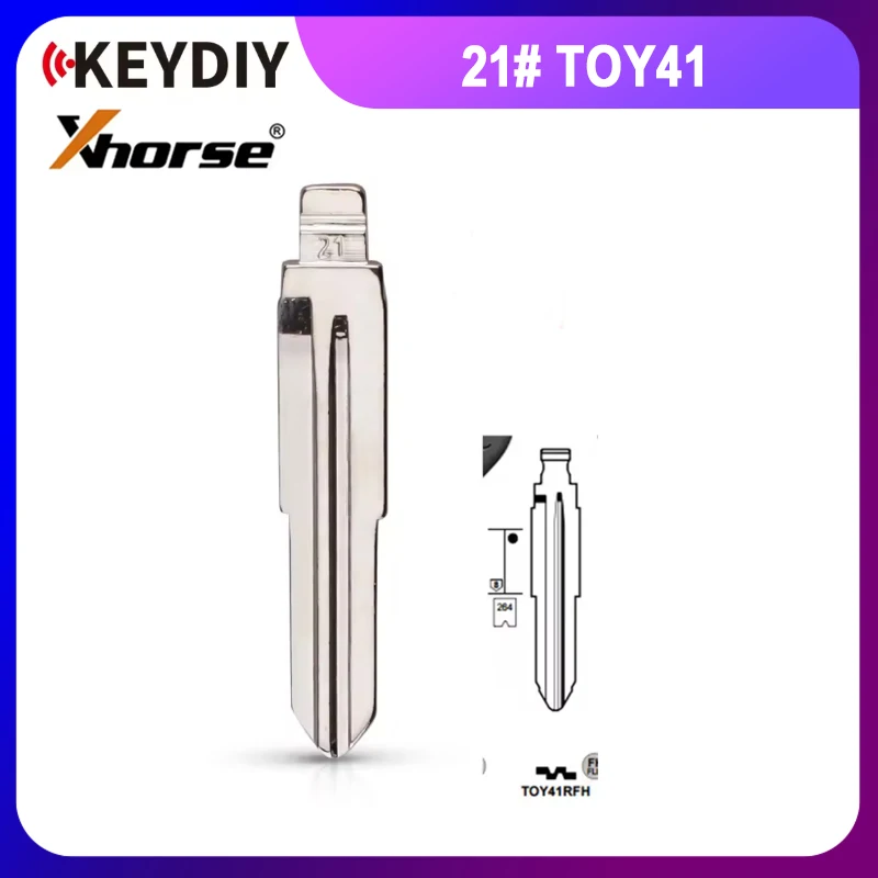 

10pcs 21# TOY41 Metal Uncut Blank Flip Remote Key Blade For Toyota Corona for keydiy KD xhorse VVDI JMD
