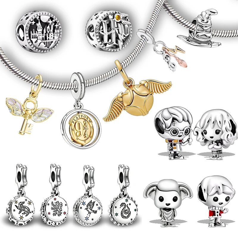 Nuevos Abalorios Originales de la Serie Harry Potter, Compatibles con Pulseras y Colgantes, Regalo de Joyería para Mujer