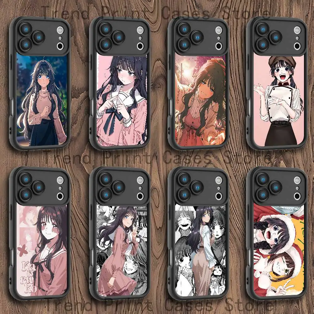 

K-Kaoruko W-Waguri Phone Case For iPhone 17,16,15,14,13,12,11,Pro,Max,Plus,X,XS,SE4,E,Mini Black Thickened border Case