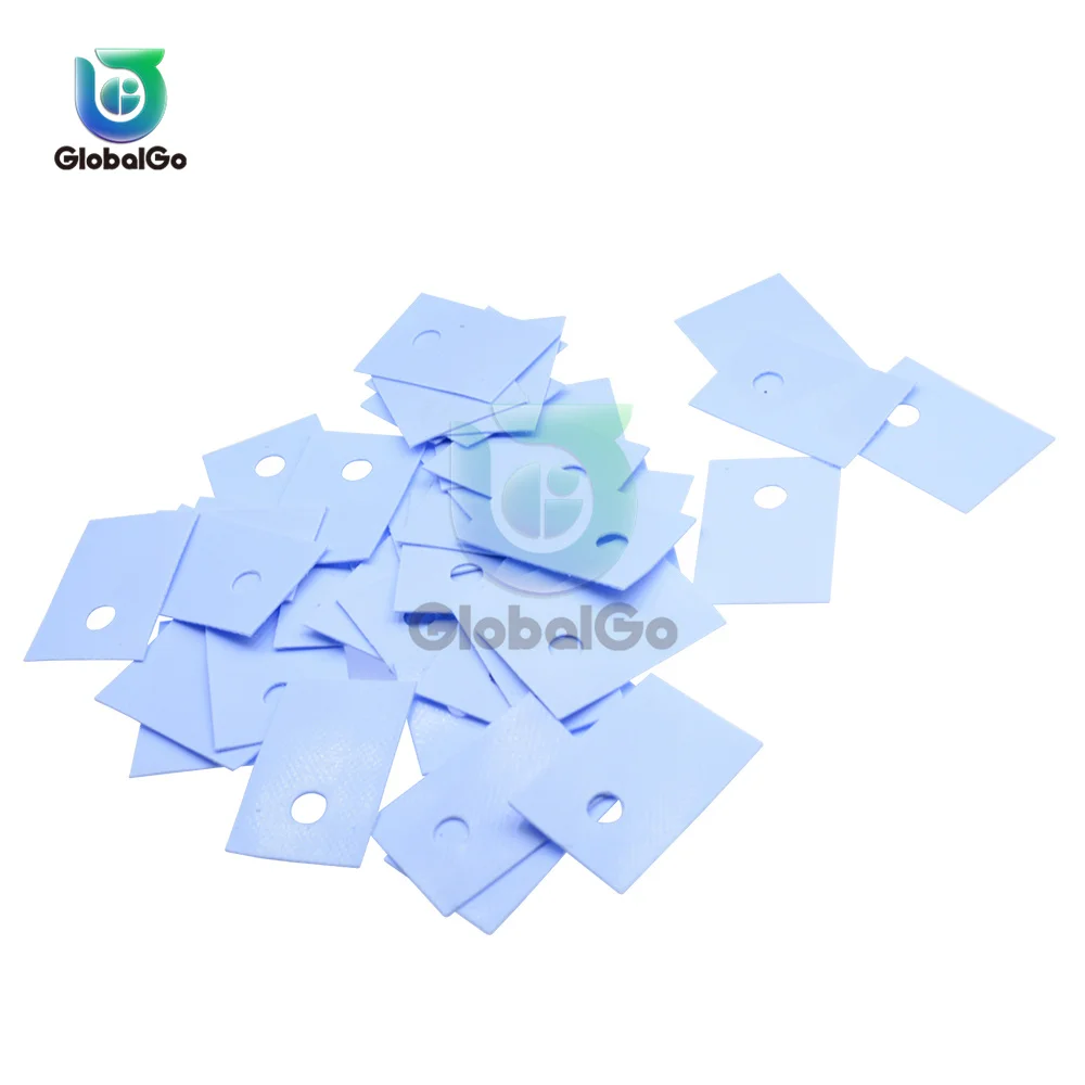 100Pcs TO-220 Transistor Plastic Insulation Washer Particles + 100Pcs TO-220 Isolated Silicone Pad Sheet Strip