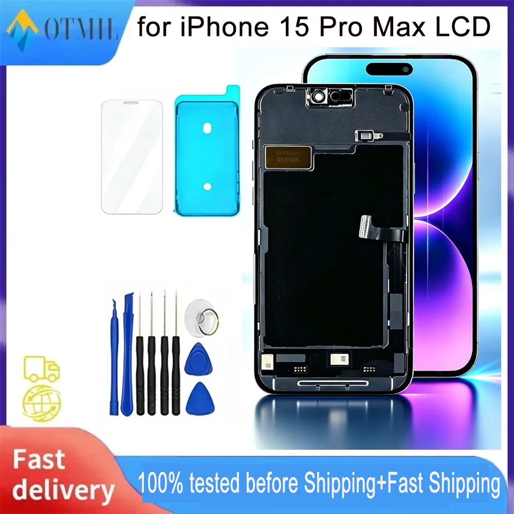 For IPhone 15 Pro Max Replacement Screen Incell LCD Full Touch Display Assembly With True Tone Easy Installation 100% Tested