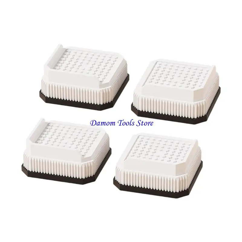57BE Plastic Risers Easy Installation Pack of 4 Furniture Risers for Adjusting Sofa
