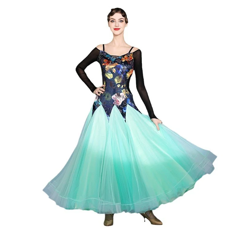 ชุดเดรสสำหรับแข่งขันเต้นรำบอลรูมผู้หญิง ODBD1385 ขายดี คุณภาพสูง ประสิทธิภาพเยี่ยม