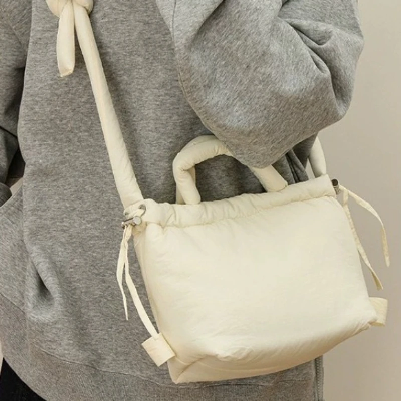 Korean Soft Down Convertible Handbag, Multi-Purpose Mini Tote Purse for Women, Can Be Used as Shoulder Backpack & Crossbody Bag