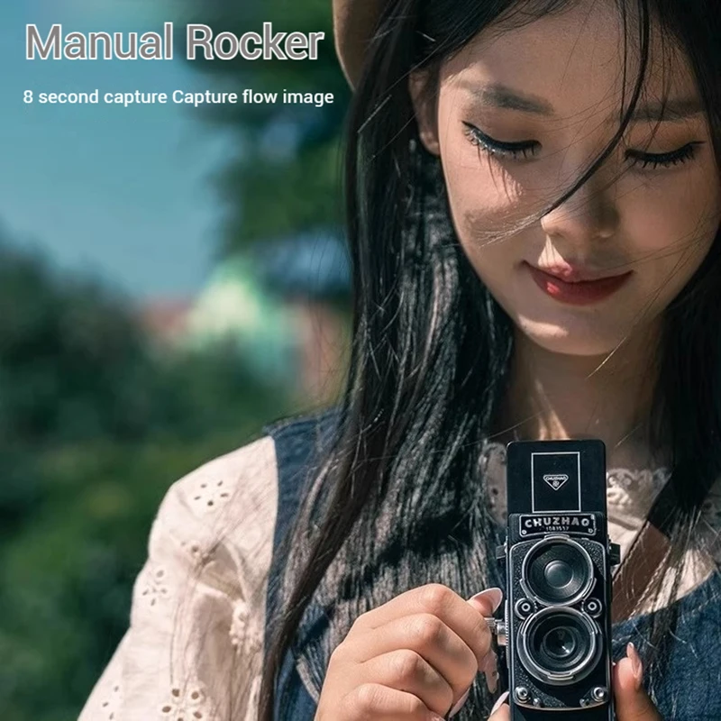 كاميرا فيلم جديدة ذات عدسة مزدوجة لموسم التخرج كرنك يدوي لتبادل العلوم الرجعية كاميرا هدية فيديو للطلاب محمولة مدمجة