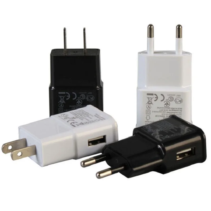 

100pcs/Lot 5V 2A Eu US AC Home Travel Wall Charger Portable Power Adapters For Samsung Galaxy s6 s7 edge s8 Note 2 4 htc lg