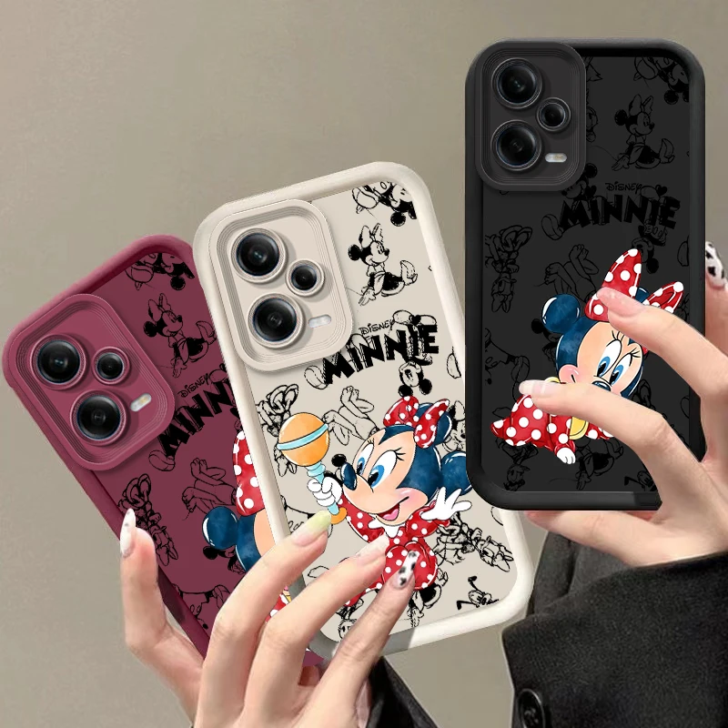 Minnie Disney Baby Mouse For Redmi Note 13 12 11T 11S 11E 10S 10T 9 8 7 Pro Plus Lite  Eye Ladder Phone Case