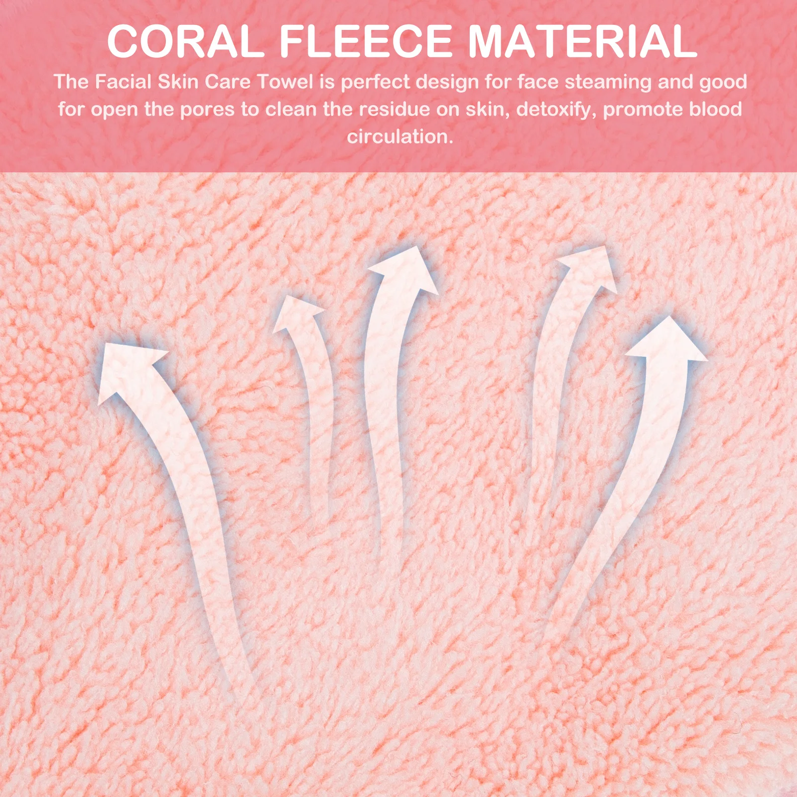 

Coral Fleece Face Mask Towel Reusable Facial Steamer Towel Soft Moisturizing Anti-Fatigue Skin Care Relaxation Gift