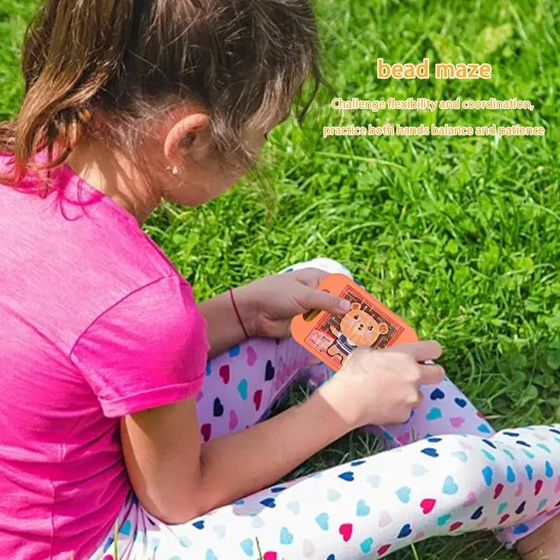 Laberinto de cuentas, juego de mesa de juguete, laberinto de equilibrio portátil, rompecabezas, favores de fiesta educativos, tablero de actividades para niños y adolescentes