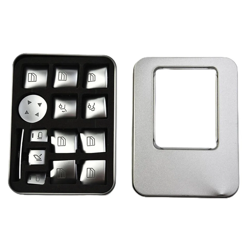 

High quality Part Pratical Button Switch Trim Professional Set Decal Chrome For Mercedes-Benz A/B/C W204/EW212