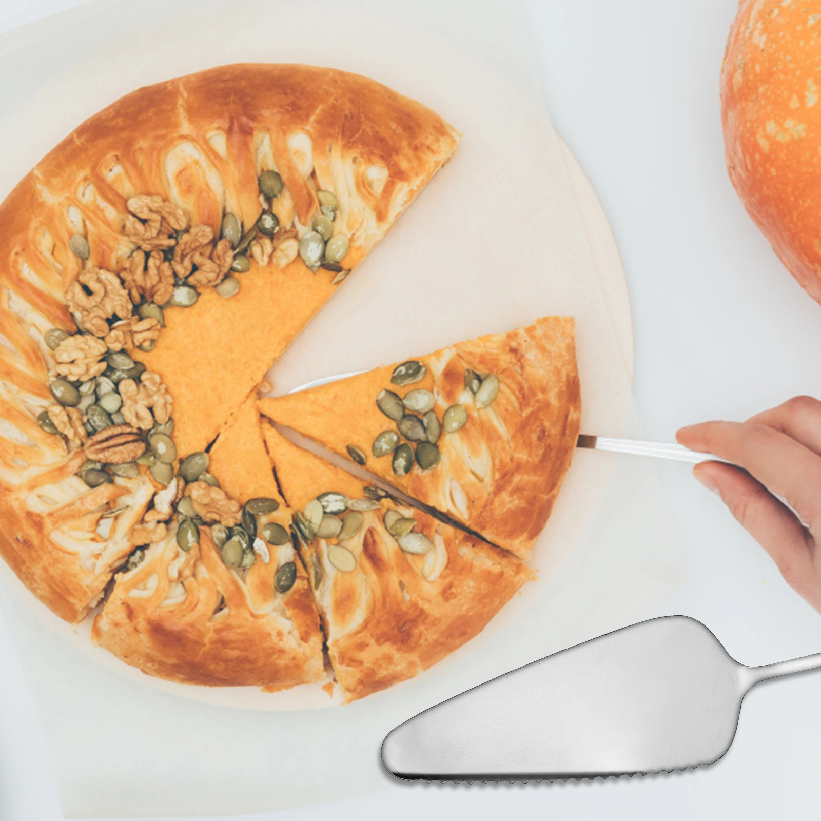 

2Pcs Cake Server Wedding Cake Serving Tools Stainless Steel Pie Server Party Tableware Comfortable Handle Multiuse