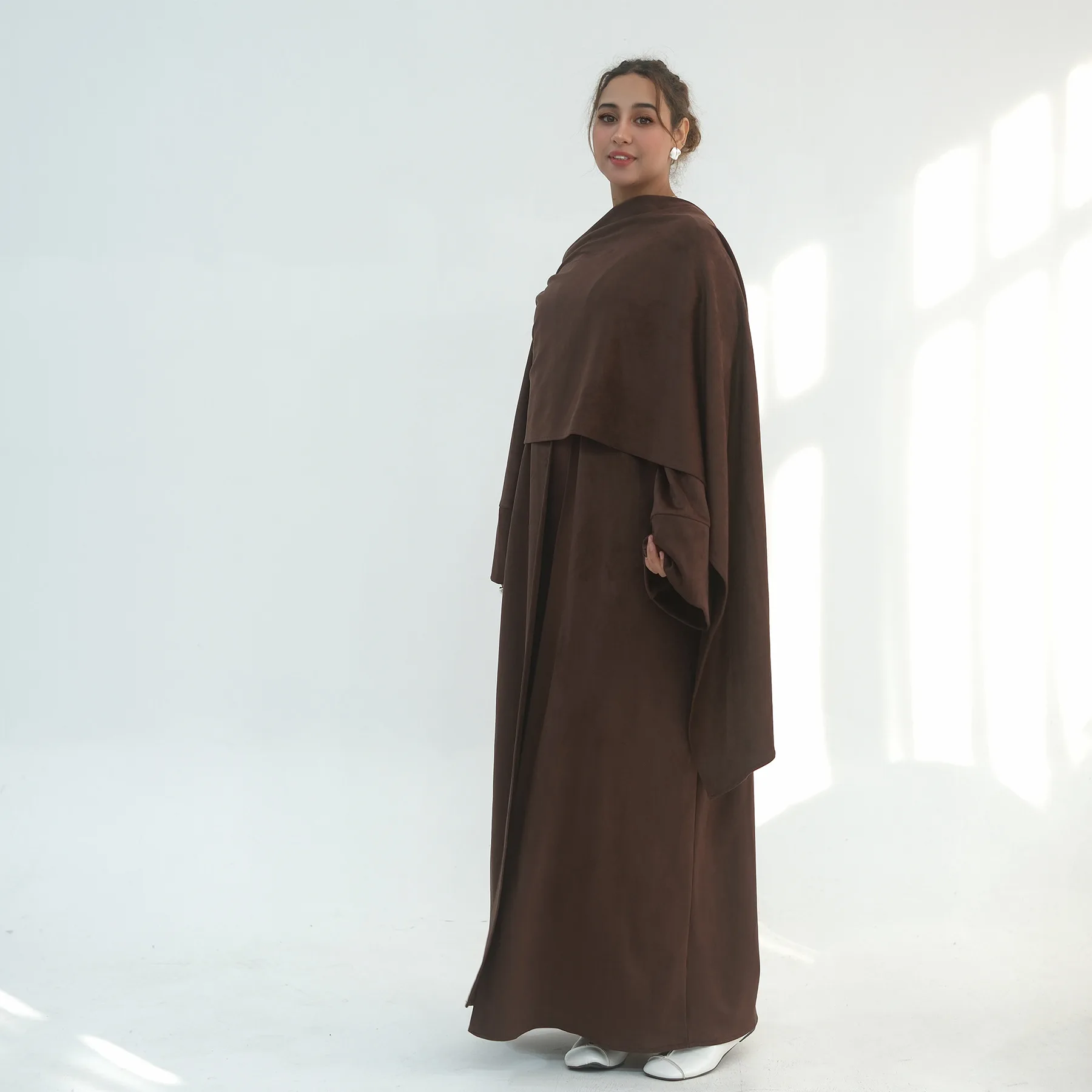 عباية مفتوحة من الأمام لعام 2026 كيب إسلامي بأكمام طويلة عبايات عربية غير رسمية الشرق الأوسط تركيا قفطان نسائي جلابية فساتين ماكسي إسلامية