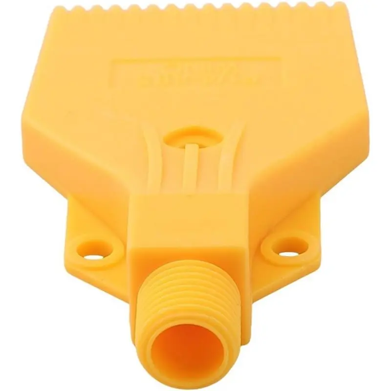 ABYN-Flat Wind Jet Air Nozzle 3 Holes 1/4 Inch, 20-Pack Yellow ABS Blower Spray Head For Cooling, Cleaning