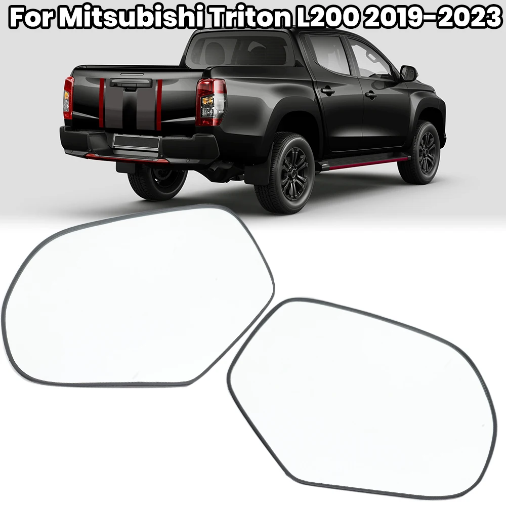 

Стеклянные линзы зеркала заднего вида для Mitsubishi Triton L200 2019-2023, без слепых прожекторов, стеклянные линзы бокового зеркала, автомобильные аксессуары