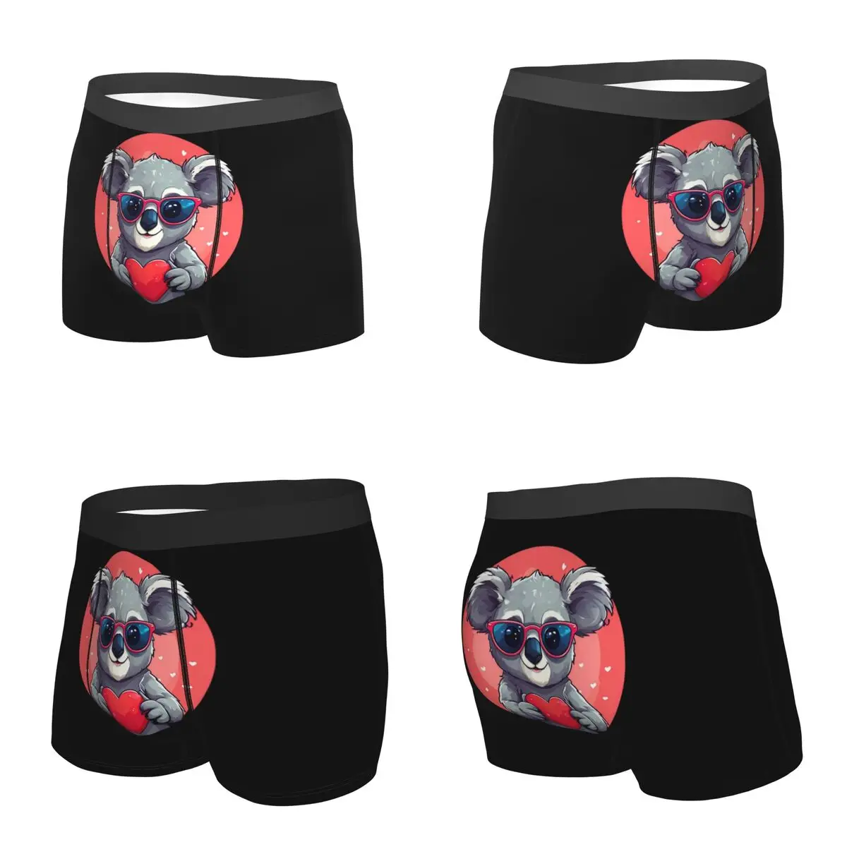 Boxer Underpants Shorts Koala With Sunglasses Panties Male Comfortable Underwear for Homme Man Boyfriend Gift