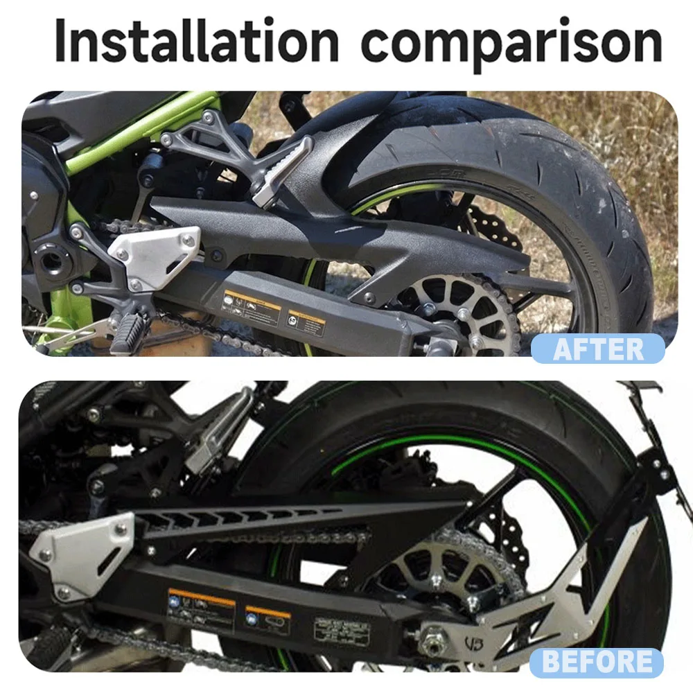 Motorcycle Rear Wheel Fender For Kawasaki Z900 Z900RS Z 900 RS 2017-2026 Rear Mudguard Splash Guard Fender Extension Accessories