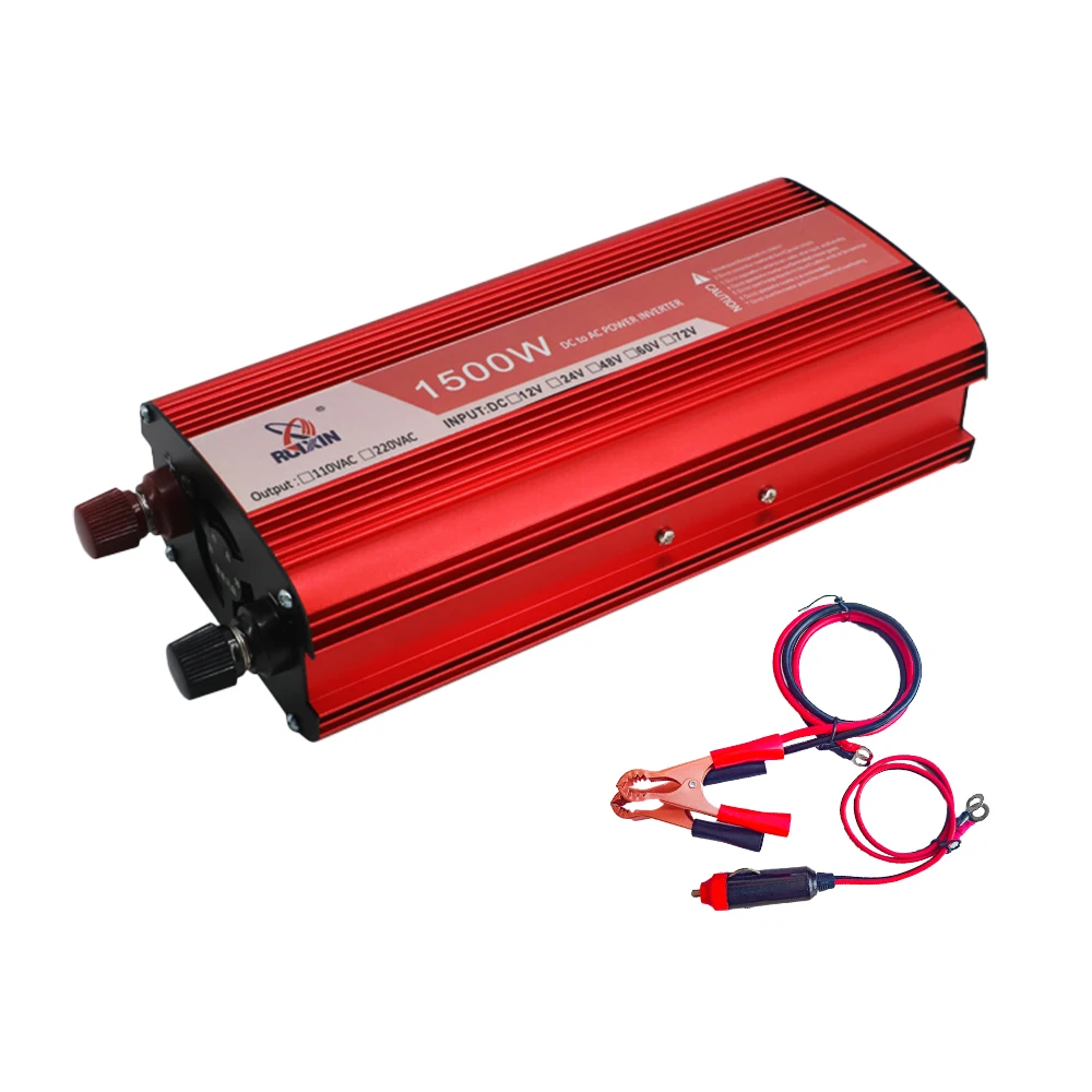 1500W Power Inverter DC 12V / 24V To AC 220V – 230V 50Hz / 60Hz Car Inverter for Home Outdoor RV Camping