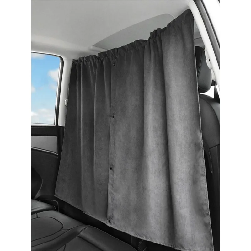 Drill Free Car Interior Partition Curtain Privacy Isolation Screen