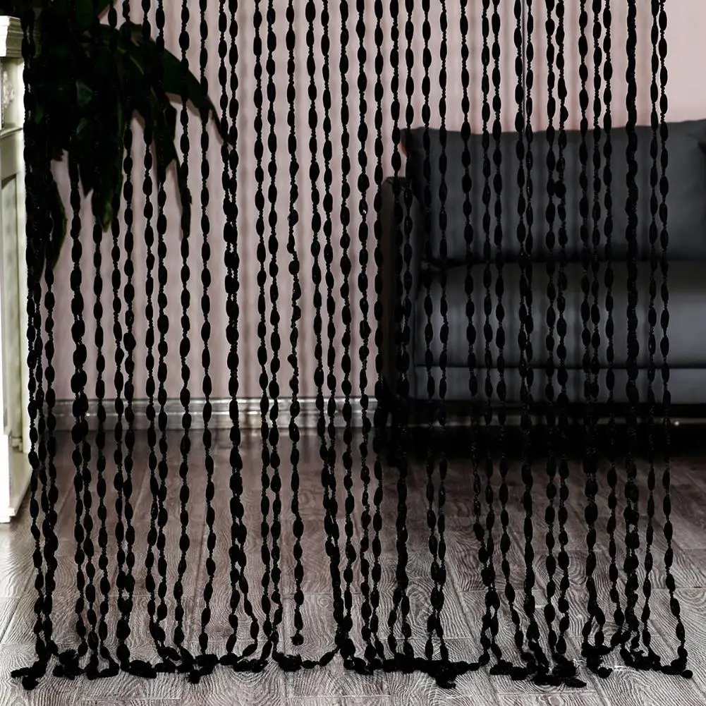 Privacy Curtain Office Curtain Retro Style String Bead Curtain Room Divider Washable Decorative Door Indoor Outdoor Window