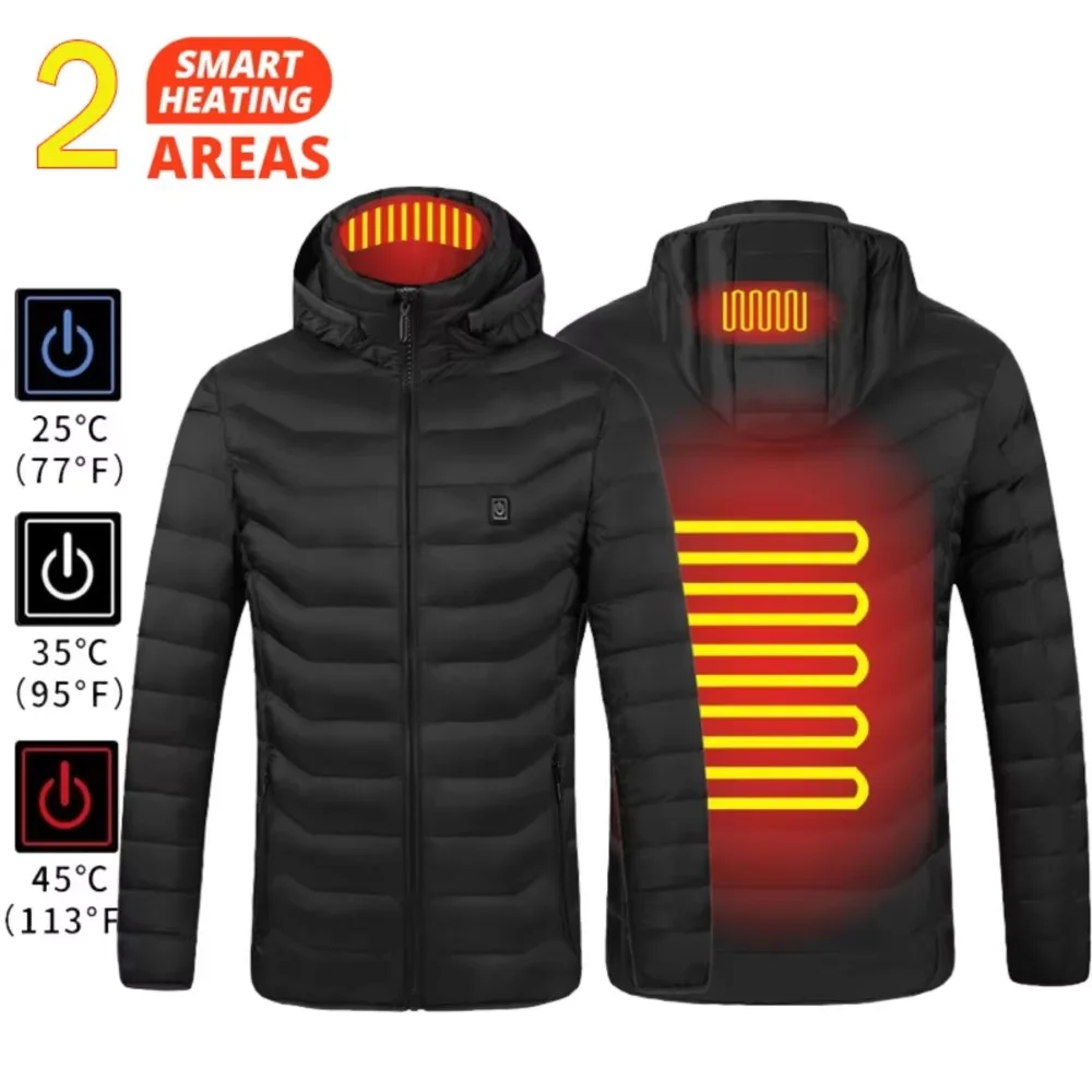 LEOSOXS 21-Zahlen-Heizjacke für Herren, warme Weste, USB, selbsterwärmende Jacke, Damen, beheizter Mantel, Ski, Camping, Wandern, Winter, Baumwollkleidung, gewaschen 4