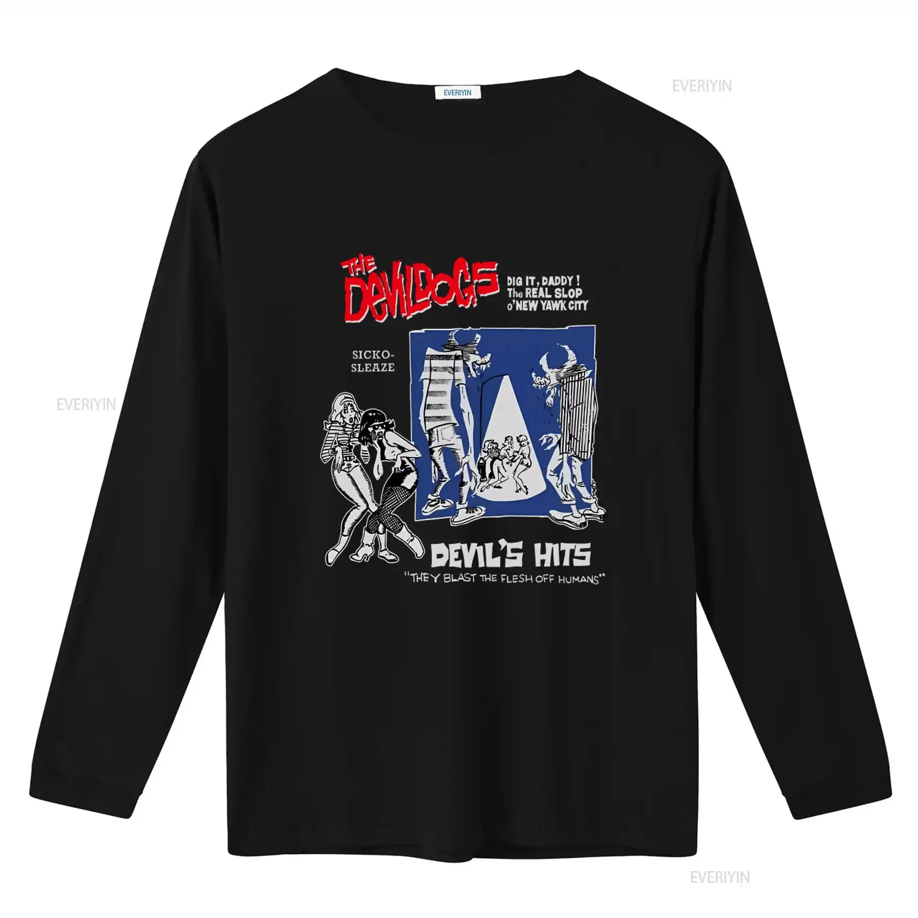 Devil Dogs Devil'S Hits Men'S T Shirt Vintage Rock Band Print Unique Art Design Perfect for Music Lovers vintage Washed - view 2