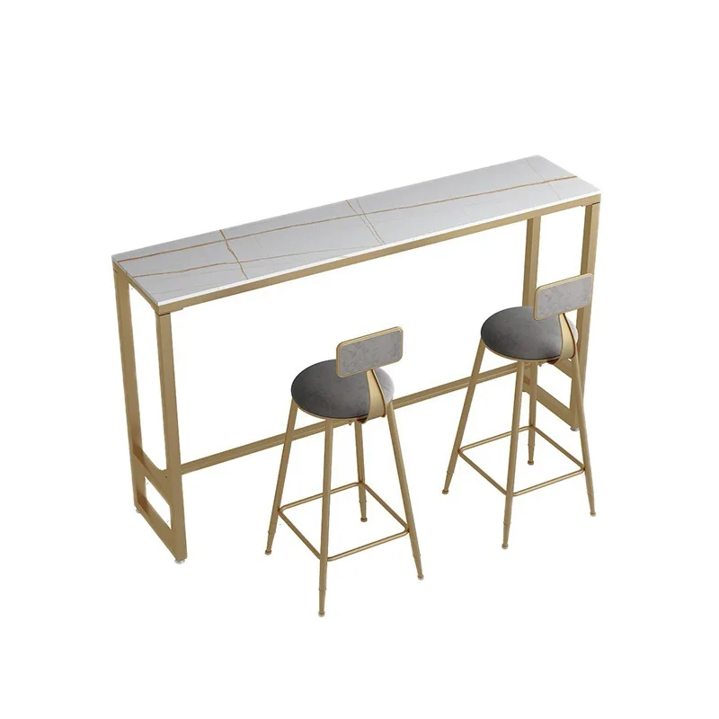 

Nordic, slate, marble, home bar, tables and chairs, simple, against the wall, long strip