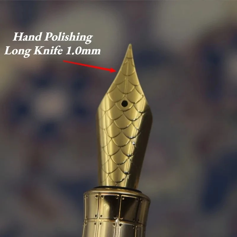 Benovel Liquid Ink Pen Smooth Writing Quick Dry Ceramic Fountain Pen Brass Handwriting Practice Office Signature Pen Stationery