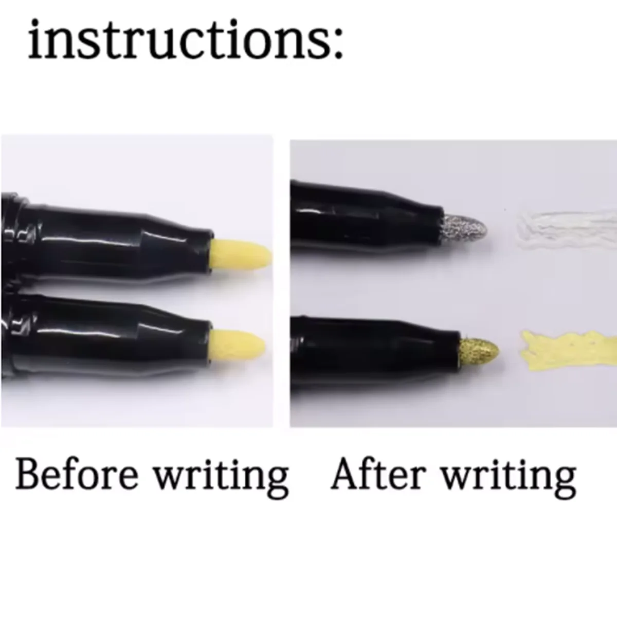 1/2pcs Mirror Marker Pen DIY Reflective Paint Pens Mirror Markers Chrome Gold/Silver Marker Signature Car Styling Art Craftwork