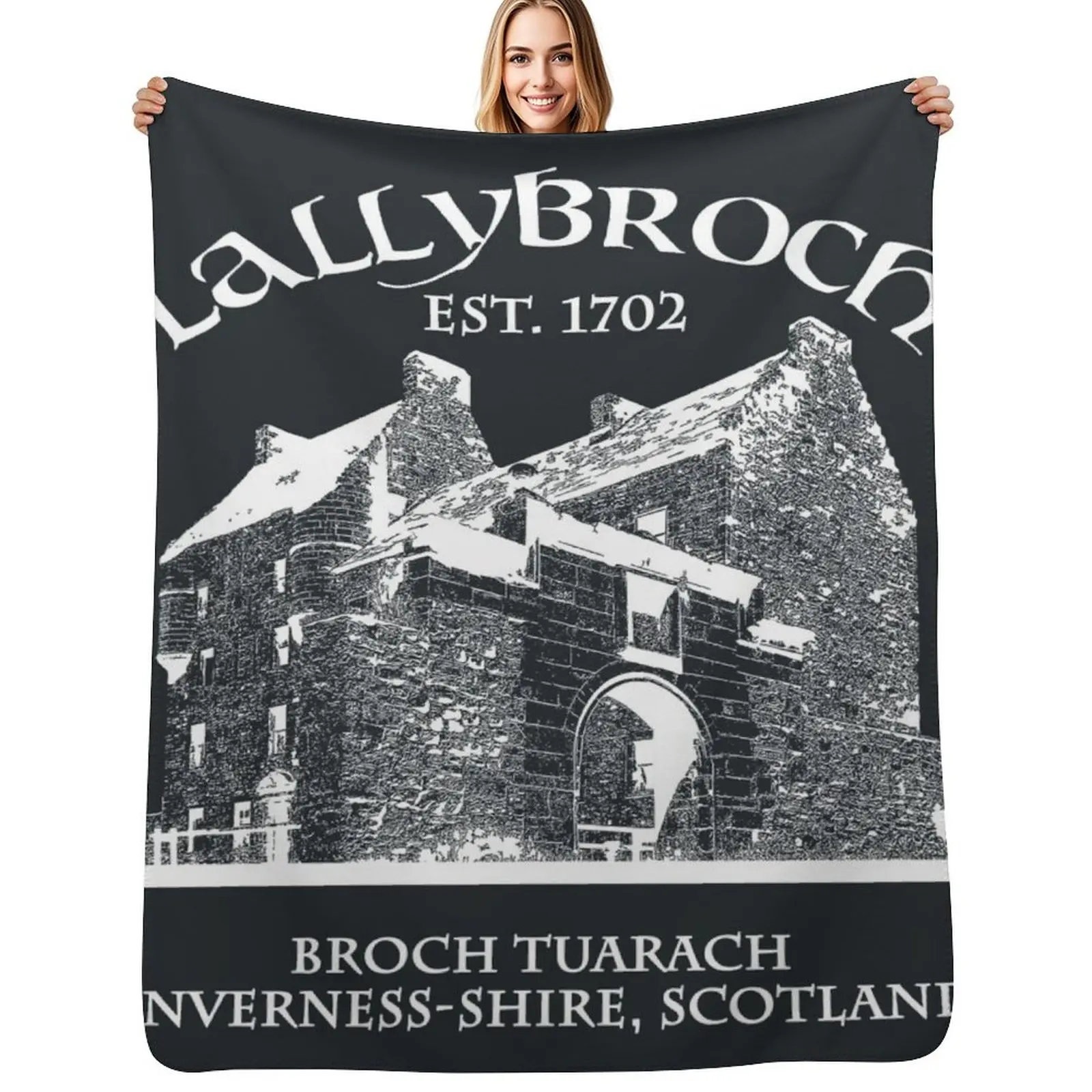 Lallybroch Outlander WHITE Throw Blanket Heavy Soft Hairy Summer Sofa Quilt halloween Blankets