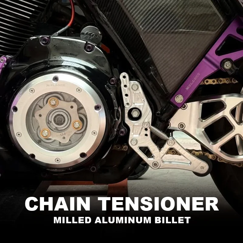 

Aluminum Motorcycle Chain Tensioner, Front Wheel Adjuster Guide for Heavy Touring Bikes