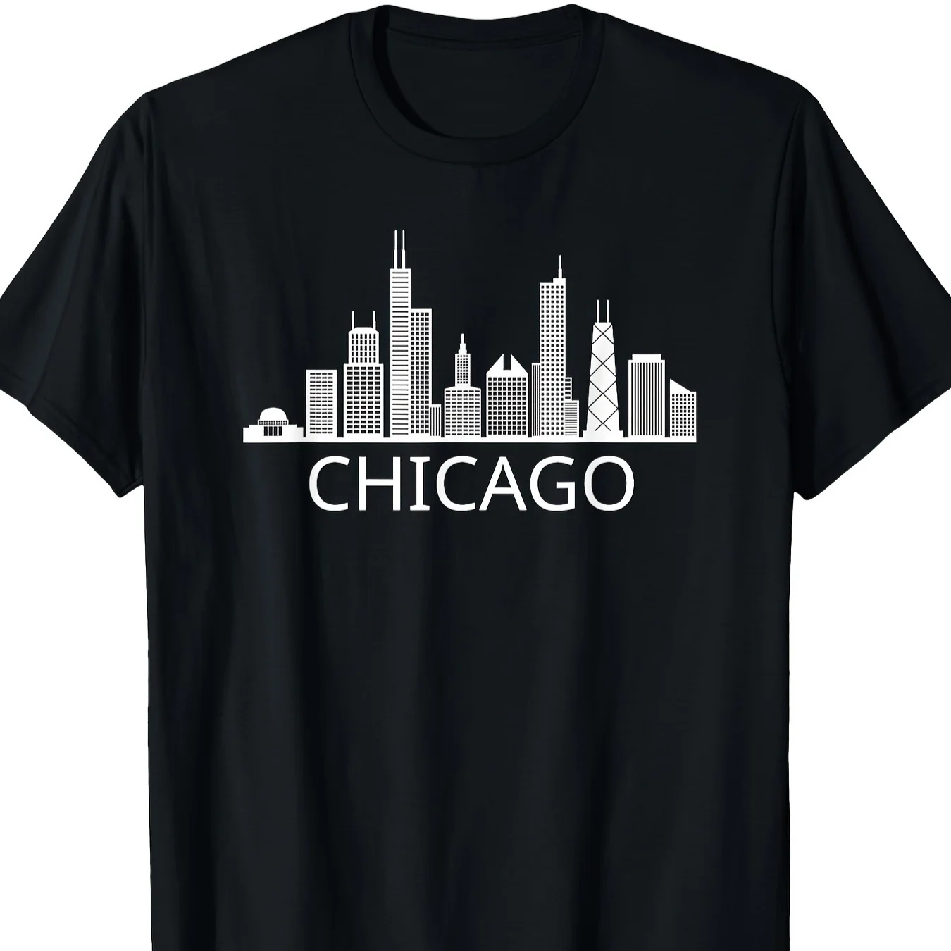 

Chicago Skyline - Throwback Design - Classic T-Shirt - 180g