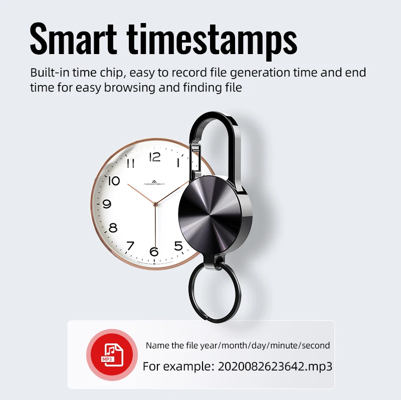 32 جيجابايت المفاتيح مسجل صوت صغير الصوت المنشط المهنية HD الحد من الضوضاء الإملاء الرقمي 4 جيجابايت/8 جيجابايت/16 جيجابايت مشغل Mp3