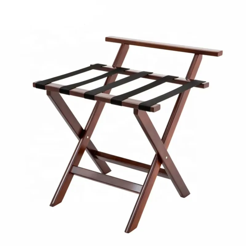 5 Star Hotel  Room High Quality  Bulk Folding Solid Wood Luggage  Rack Roof Rack Baggage Holder for Bedrooms Wooden