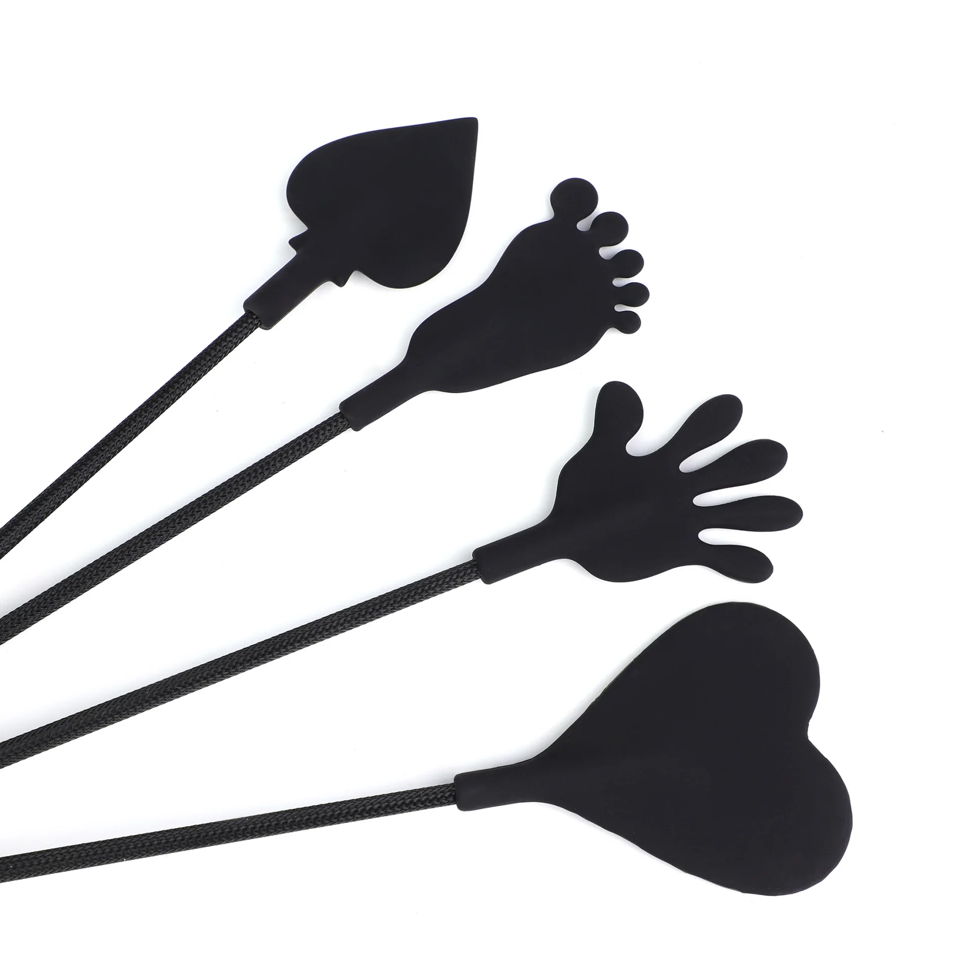 سوط حصان من السيليكون مصنوع من جلد البولي يوريثان مقاس 52 سم - مضرب فروسية لركوب الفروسية، وتدابير محاصيل ركوب الخيل #2