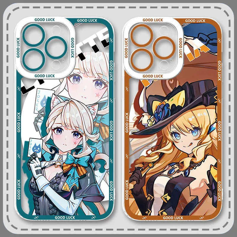 Case For Xiaomi Redmi Note 14 12 11 13 Pro Plus 4G 5G 12S 11S 10S 10 9 9S 12C 13C 14C A3 A4 Game Genshin Impact Furina Back Etui - view 2